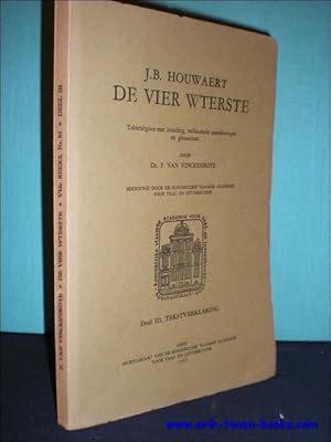 Immagine del venditore per J.B. HOUWAERT. DE VIER WTERSTE. TEKSTVERKLARING, venduto da BOOKSELLER  -  ERIK TONEN  BOOKS