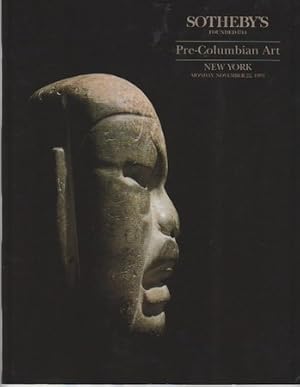 (Auction Catalogue)Sotheby's, November 22, 1993. PRE-COLUMBIAN ART