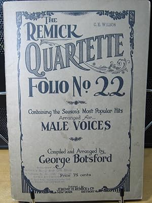 Seller image for The Remick Quartette Folio No. 22 for sale by Phyllis35