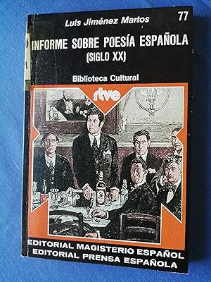 Imagen del vendedor de Informe sobre poesa espaola (Siglo XX) a la venta por Perolibros S.L.