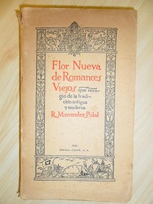 Imagen del vendedor de Flor Nueva De Romances Viejos a la venta por Clement Burston Books