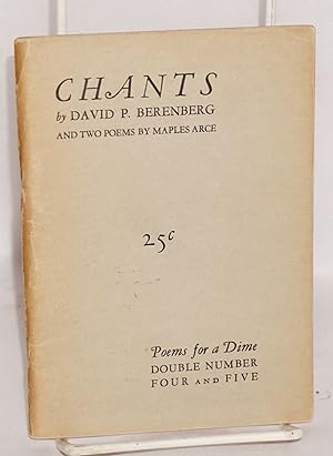 Imagen del vendedor de Chants, and two poems a la venta por Bolerium Books Inc.
