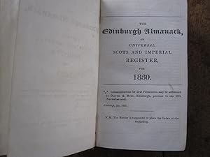 The Edinburgh Almanack, or Universal Scots and Imperial Register, for 1830