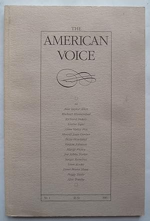 Image du vendeur pour The American Voice (No. 1, 1985) mis en vente par Peninsula Books