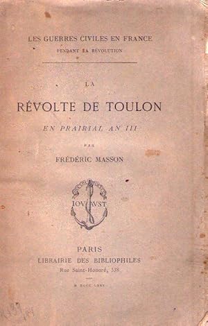 LA REVOLTE DE TOULON. En prairial an III