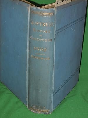 Image du vendeur pour History and Biographical Gazetteer of Montreal to th Year 1892 mis en vente par Princeton Antiques Bookshop