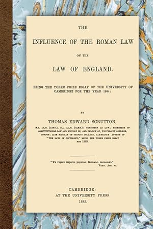 Imagen del vendedor de The Influence of the Roman Law on the Law of England. Paperback a la venta por The Lawbook Exchange, Ltd., ABAA  ILAB