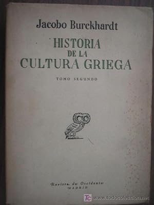 Seller image for HISTORIA DE LA CULTURA GRIEGA (tomo II) for sale by Librera Maestro Gozalbo