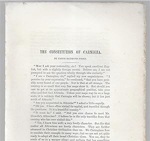 Seller image for The Constitution Of Carnegia for sale by Legacy Books II