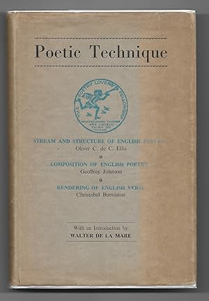 Seller image for Poetic Technique for sale by The Bookshop at Beech Cottage