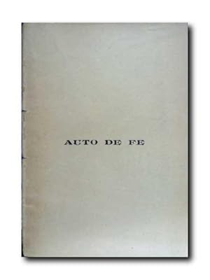 AUTO DE FE Celebrado En La Ciudad De Logroño En Los Dias 7 y 8 De Noviembre Del Año 1610, Siendo ...