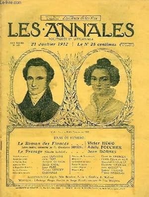 Seller image for LES ANNALES POLITIQUES ET LITTERAIRES N 1491Le Roman des Fiancs - Lettres indites d'Adle Foucher et de Victor Hugo. for sale by Le-Livre