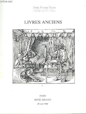 Bild des Verkufers fr 1 CATALOGUE DE VENTES AUX ENCHERES - LIVRES ANCIENS zum Verkauf von Le-Livre