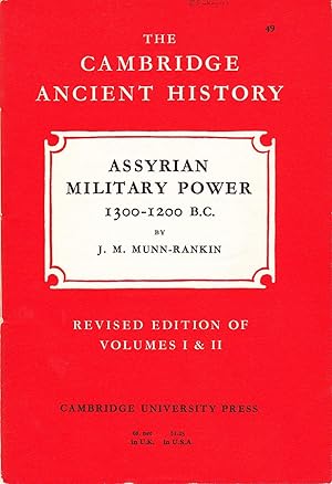 Immagine del venditore per The Cambridge Ancient History: Assyrian Military Power, 1300 - 1200 B.C. venduto da Abbey Books