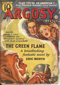 Imagen del vendedor de ARGOSY Weekly: February, Feb. 24, 1940 ("The Green Flame") a la venta por Books from the Crypt