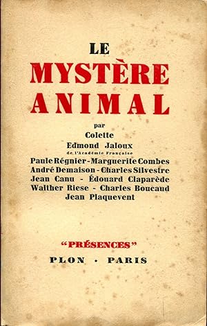 Seller image for Le mystre animal for sale by Sylvain Par