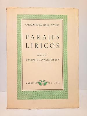 Image du vendeur pour Parajes Lricos / Prol. del Doctor J. Alvarez Sierra mis en vente par Librera Miguel Miranda