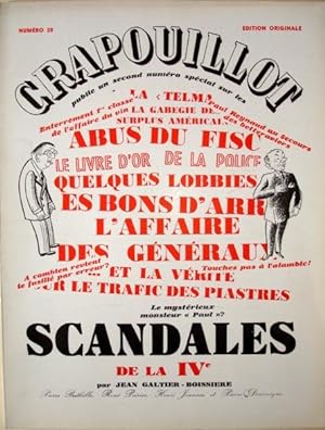 LE CRAPOUILLOT N° 28. 1955. SCANDALES DE LA IVe. Edition originale. Tirage de tête sur papier cou...