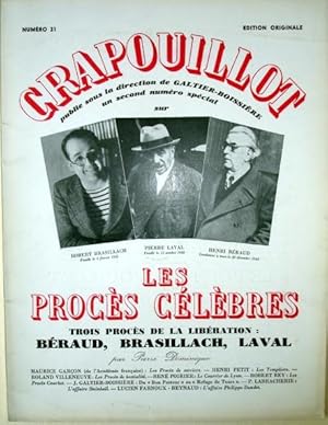 LE CRAPOUILLOT N° 31. 1955. LES PROCES CELEBRES. Trois procès de la Libération : Béraud, Brasilla...