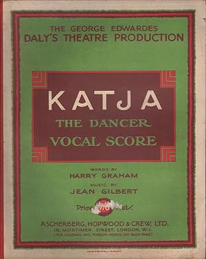 Imagen del vendedor de Katja the Dancer: A Musical Play in Three Acts - Vocal Score a la venta por Mr Pickwick's Fine Old Books