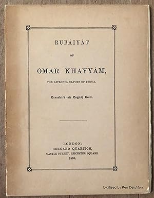 Seller image for Rubaiyat Of Omar Khayyam The Astronomer - Poet Of persia Translated Into English Verse for sale by Deightons