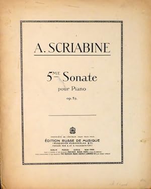 [Op. 53] 5me sonate pour piano op. 53