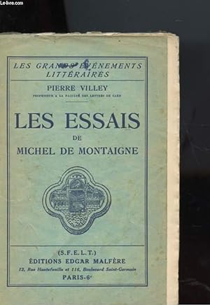 LES ESSAIS DE MICHEL DE MONTAIGNE by PIERRE VILLEY: bon Couverture ...