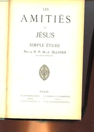 Imagen del vendedor de LES AMITIES DE JESUS SIMPLE ETUDE a la venta por Le-Livre