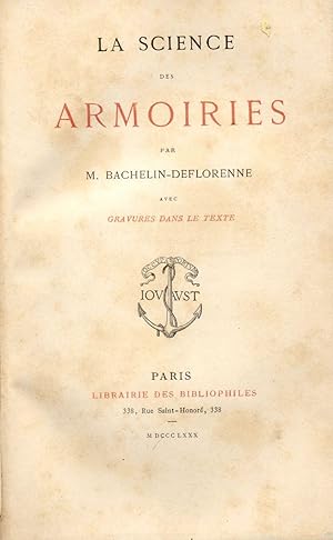 Bild des Verkufers fr LA SCIENCE DES ARMOIRIES. Avec gravures dans le texte. zum Verkauf von studio bibliografico pera s.a.s.