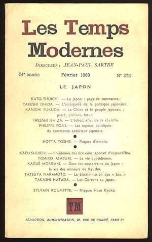 Les Temps Modernes. 24-e année. Février 1969, N°272 : Le Japon
