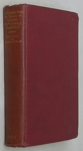 Bild des Verkufers fr An Enquiry into the Nature of Certain Nineteenth Century Pamphlets zum Verkauf von Powell's Bookstores Chicago, ABAA