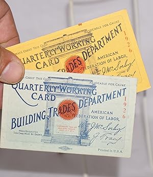 Seller image for Quarterly working card [two different cards] for sale by Bolerium Books Inc.