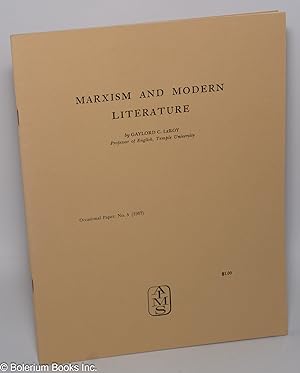 Seller image for Marxism and modern literature for sale by Bolerium Books Inc.