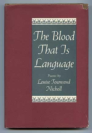 Bild des Verkufers fr The Blood that Is Language zum Verkauf von Between the Covers-Rare Books, Inc. ABAA