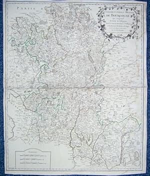 Immagine del venditore per Gouvernement Gnral Militaire de Bourgogne qui comprend le Duch de Bourgogne, divis en tous ses Prsidiaux et Bailliages et les Provinces de Bresse et de Bugei. [ Carte ] venduto da Librairie du Cardinal