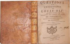 QUESTIONS SUR L'ORDONNANCE DE LOUIS XIV, du mois d'avril 1667