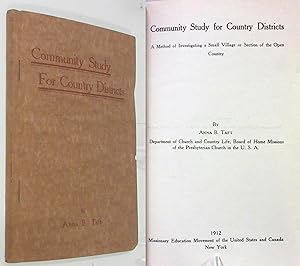 COMMUNITY STUDY FOR COUNTRY DISTRICTS (1912)