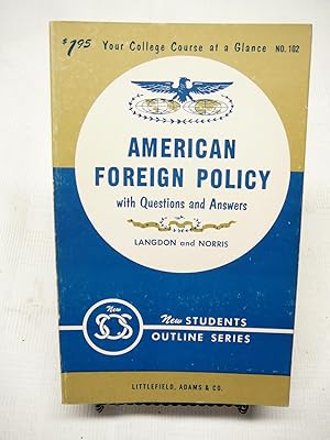 Image du vendeur pour American Foreign Policy with Questions and Answers mis en vente par Prestonshire Books, IOBA