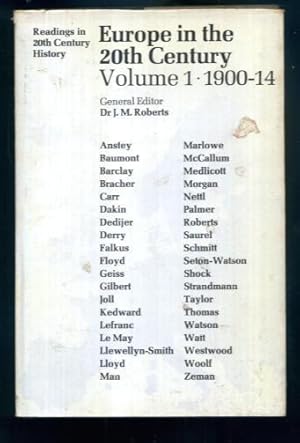 Imagen del vendedor de Europe in the 20th Century : Volume 1 1900-14 a la venta por Lazy Letters Books