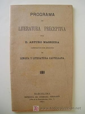 PROGRAMA DE LITERATURA PRECEPTIVA