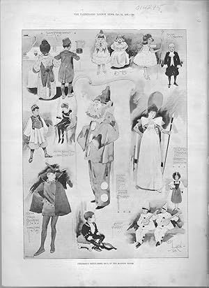 Imagen del vendedor de ENGRAVING:"Children's Fancy-Dress Ball at the Mansion House" .engraving from The Illustrated London News, January 26, 1895 a la venta por Dorley House Books, Inc.