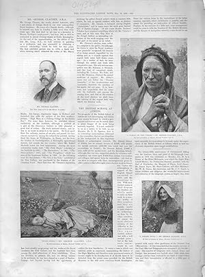 Seller image for PRINT: "Mr. George Clausen, A.R.A." .story and photoengravings from The Illustrated London News, February 16, 1895 for sale by Dorley House Books, Inc.