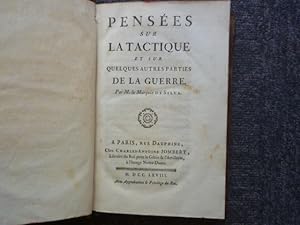 Image du vendeur pour Penses sur la tactique et sur quelques autres parties de la guerre. mis en vente par Tir  Part