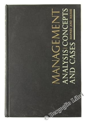 Imagen del vendedor de MANAGEMENT. Analysis, Concepts and Cases.: a la venta por Bergoglio Libri d'Epoca