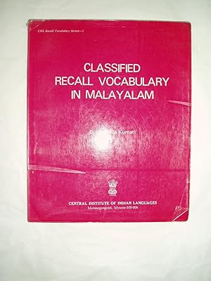 Imagen del vendedor de Classified Recall Vocabulary in Malayalam a la venta por Expatriate Bookshop of Denmark