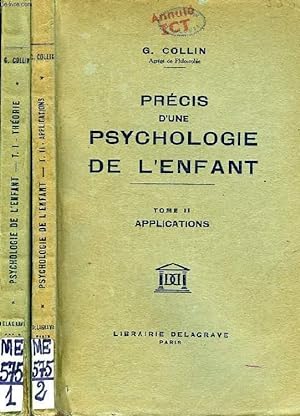 Seller image for PRECIS D'UNE PSYCHOLOGIE DE L'ENFANT, 2 TOMES for sale by Le-Livre