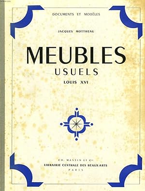 Bild des Verkufers fr MEUBLES USUELS LOUIS XVI zum Verkauf von Le-Livre