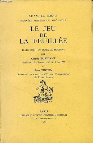 Bild des Verkufers fr LE JEU DE LA FEUILLEE zum Verkauf von Le-Livre
