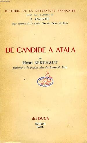 Seller image for DE CANDIDE A ATALA for sale by Le-Livre