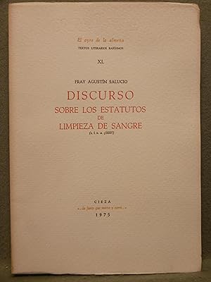 DISCURSO SOBRE LOS ESTATUTOS DE LIMPIEZA DE SANGRE (s.l.n.a. ¿1600?).